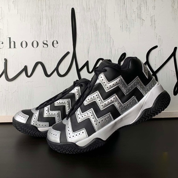 Converse, Black and Silver Sneakers - Picture 3 of 13